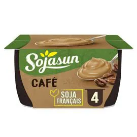 SOJASUN Dessert végétal soja café 4x100g
