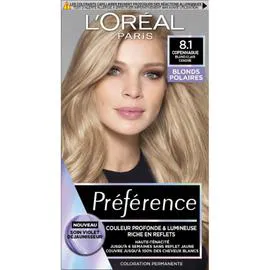 L'ORÉAL PARIS, PRÉFÉRENCE Coloration Cheveux Permanente 8.1 Copenhague Blond Clair Cendré l'unité