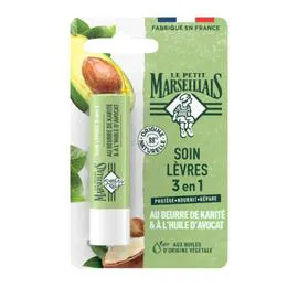 LE PETIT MARSEILLAIS Soin Lèvres Protège Nourrit Répare Au Beurre De Karité & À L'Huile D'Avocat 4,9g