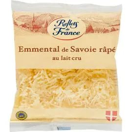 REFLETS DE FRANCE Fromage Râpé Emmental Au Lait Cru IGP 100g