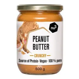 NU3 Beurre de Cacahuète Crunchy Sans Gluten 500g