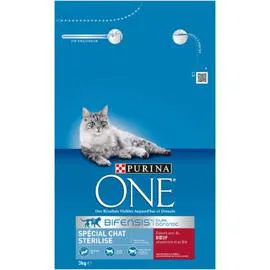 PURINA, ONE Croquettes pour chat stérilisé boeuf 3kg