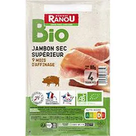 MONIQUE RANOU BIO Jambon sec supérieur Bio 80g
