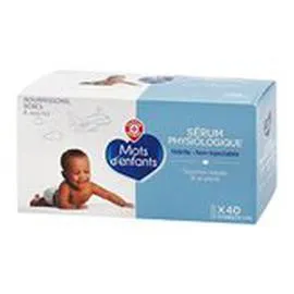 MARQUE REPÈRE, MOTS D'ENFANTS Sérum physiologique x40 40x5ml