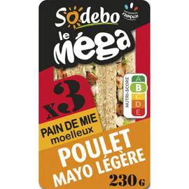 SODEBO Sandwichs poulet mayo 230g