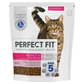PERFECT FIT Adult 1+ croquettes riche en saumon frais chat adulte stérilisé 1,4kg