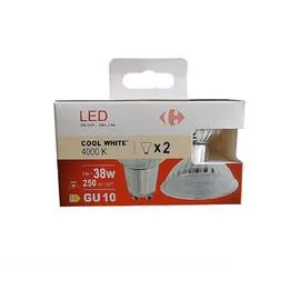 CARREFOUR Ampoule LED spot - 35W - GU10 x2 x2