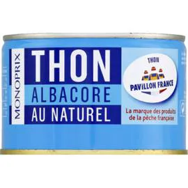 MONOPRIX Thon albacore au naturel 280g