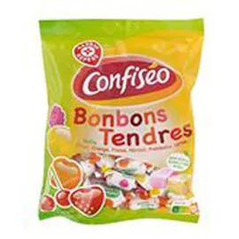MARQUE REPÈRE, CONFISÉO Bonbons Tendres fruits 360g