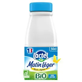 LACTEL, MATIN LÉGER Lait Bio Demi-Ecrémé 50cl