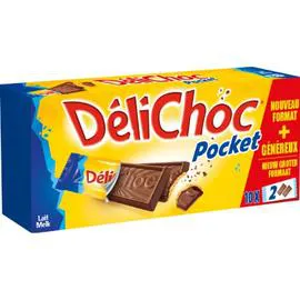 DELACRE, DÉLICHOC Biscuits au chocolat au lait 250g