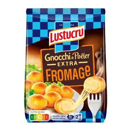 LUSTUCRU Pâtes Fraîches Gnocchi à Poêler Extra Fromage 285g