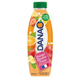 DANAO Boisson lactée orange banane fraise sans sucres ajoutés 900ml