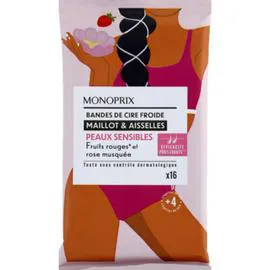 MONOPRIX Bandes de cire froide maillot aisselles l'unité