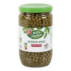 MARQUE REPÈRE, NOTRE JARDIN Petits pois A l'étuvée - Extra fins 445g