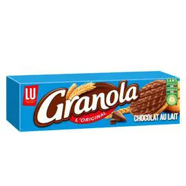 LU, GRANOLA Biscuits sablés nappés au chocolat au lait 200g