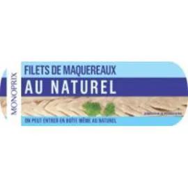 MONOPRIX Filets de Maquereaux au Naturel 98g