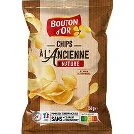 BOUTON D'OR Chips à l'ancienne nature 150g