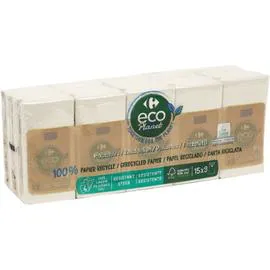 CARREFOUR ECO PLANET Mouchoirs 4 plis 15x9 