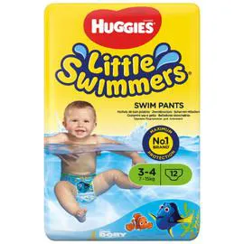 HUGGIES Maillots de bain jetables T3/4 : 7-15 kg LITTLE SWIMMERS x12