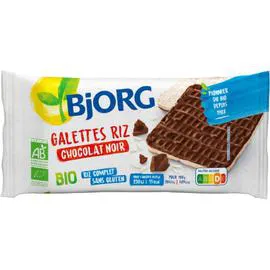 BJORG Galette de riz chocolat noir Bio 90g