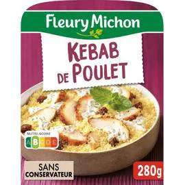 FLEURY MICHON Plat cuisiné kebab de poulet semoule à l’orientale 280g