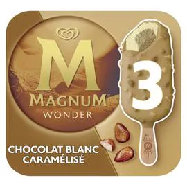 MAGNUM Wonder glace chocolat blanc caramélisé 208g