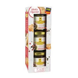 JEAN LARNAUDIE Tartinable de foie gras de canard 3x90g