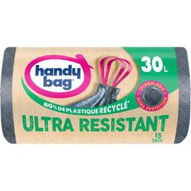 HANDY BAG Sac poubelle ultra-résistant 30L x15
