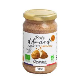 L'AMANDAIE Purée d'amande complète crunchy crue BIO 300g