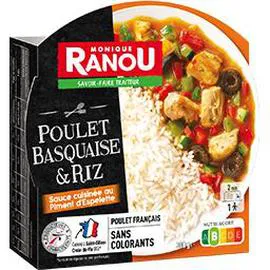 MONIQUE RANOU Poulet Basquaise & riz 300g