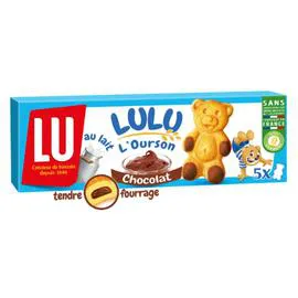 LU, LULU L'OURSON Gâteaux fourrés au chocolat 150g