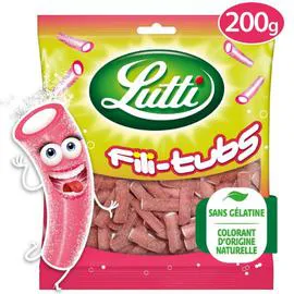 LUTTI Bonbons fili tubs fraise 200g