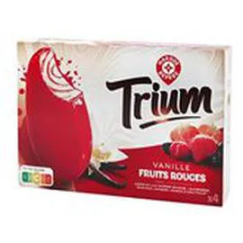 MARQUE REPÈRE, TRIUM Batônnets Vanille Fruits rouge x4 286g