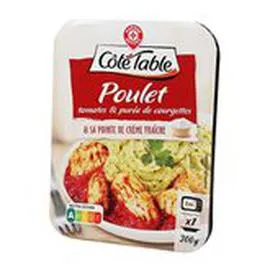 MARQUE REPÈRE, CÔTÉ TABLE Poulet à la tomate Purée courgette 300g