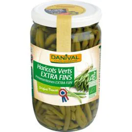 DANIVAL Haricots Verts Extra Fins Bio 345g