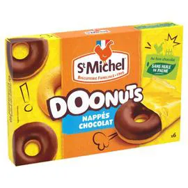ST MICHEL Gâteaux Doonuts nappés chocolat lait 180g