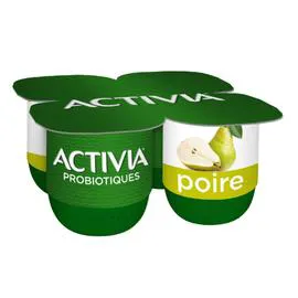 DANONE, ACTIVIA Yaourt aux fruits bifidus poire 4x125g