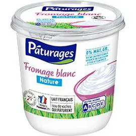 PÂTURAGES Fromage blanc nature 0% MG 1kg