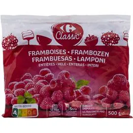 CARREFOUR CLASSIC' Framboises entières 500g