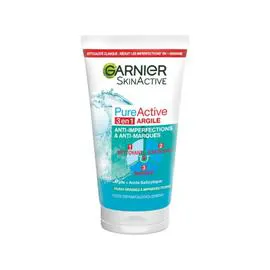 GARNIER, SKINACTIVE Gel Soin Visage 3en1 Anti-Points Noirs Charbon PureActive 150ml