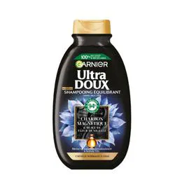 GARNIER, ULTRA DOUX Shampoing Équilibrant Charbon Magnétique & Huile De Fleur De Nigelle 250ml