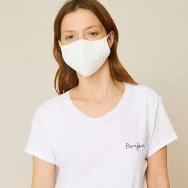 MONOPRIX FEMME Cat 1 - Masque Anti-Covid Blanc TU l'unité