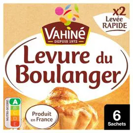 VAHINÉ Levure super active Spécial pain sachet 6x4,6g