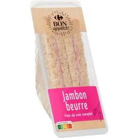 CARREFOUR BON APPÉTIT Sandwich jambon beurre 125g