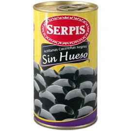 SERPIS Olives noires dénoyautées 150g