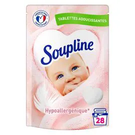 SOUPLINE Adoucissant Tablettes Coeurs Hypoallergénique x4