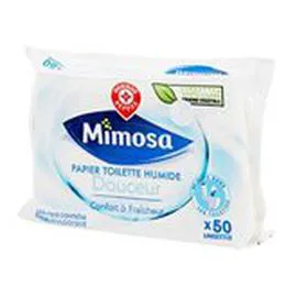 MARQUE REPÈRE, MIMOSA Papier toilette Humide douceur x50 x50
