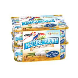 YOPLAIT Yaourt nature sucré 12x125g