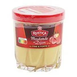 MARQUE REPÈRE, RUSTICA Moutarde de Dijon Fine et forte Verre whisky 280g